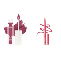 INSIGHT COSMETICS MATTE LIP INK(LG43-08) & Insight Cosmetics Glide On Lip Liner | One Swipe Smooth Application | Long Lasting Lip Pencil