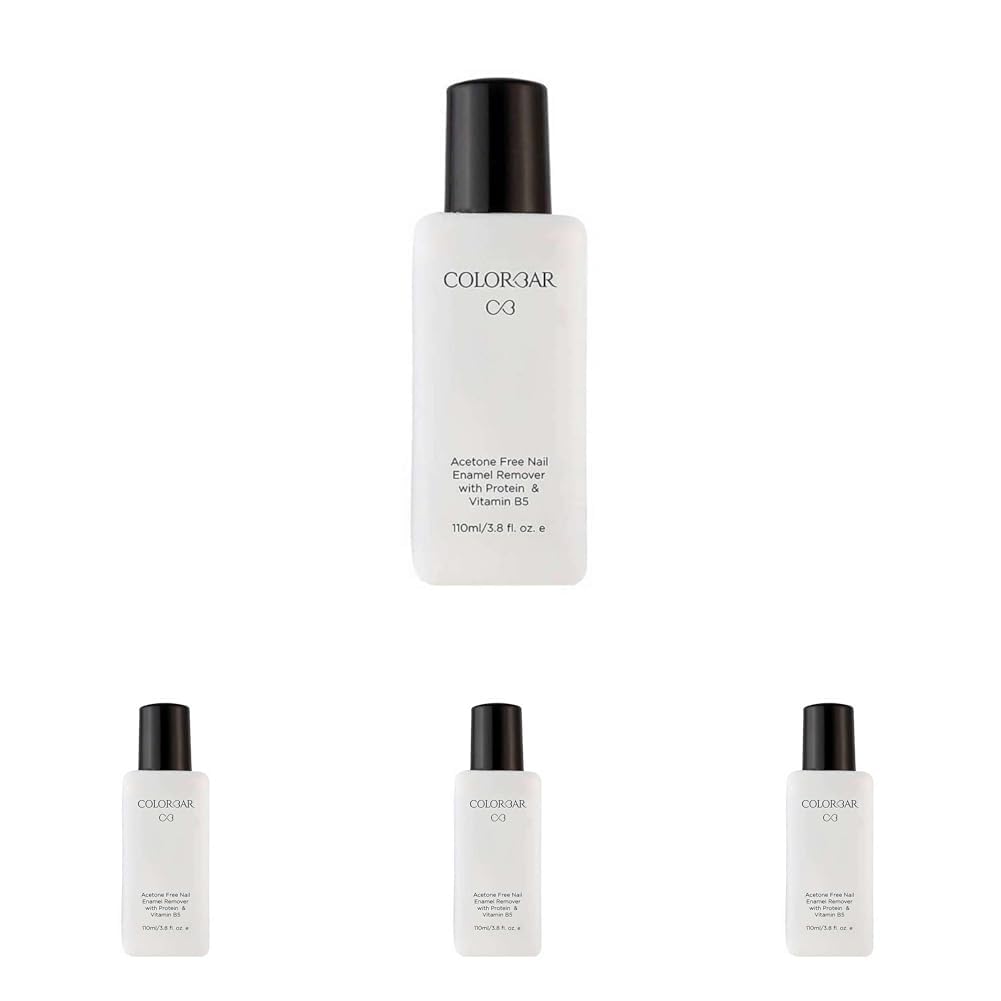 Colorbar Nail Polish Remover, 110ml | Nourishes nail | Acetone free | Infused with Vitamon B-5 | Gentle Nail Paint Remover (Pack of 4)
