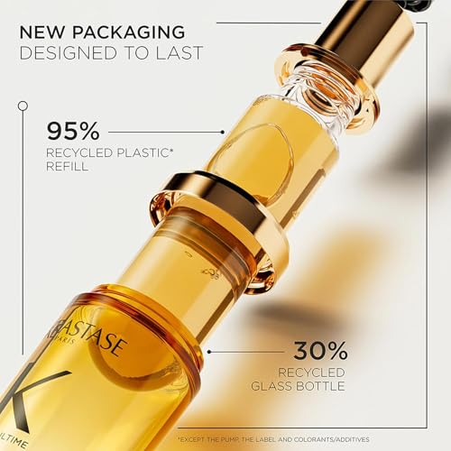 Kérastase Elixir Ultime Hair Oil-In-Serum 75ml | For All Hair Types | 2X Shinier Hair | 96H Anti-Frizz Action | Infused with French Camellia, Marula and Argan Oils
