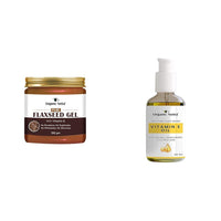 Organic Netra Pure Flaxseed Gel 200g and Organic Netra 100% Pure Plant Based Vitamin E Oil For Radiant, Moisturized Youthful Skin -30 ml.