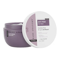 Bare Anatomy Anti Frizz Hair Mask | Frizz Control Upto 24 hours | Powered By Hyaluronic Acid & Fatty Acids | For Deep Conditioned & Frizz Free Hair | Sulphate & Paraben Free | Women & Men | 250g