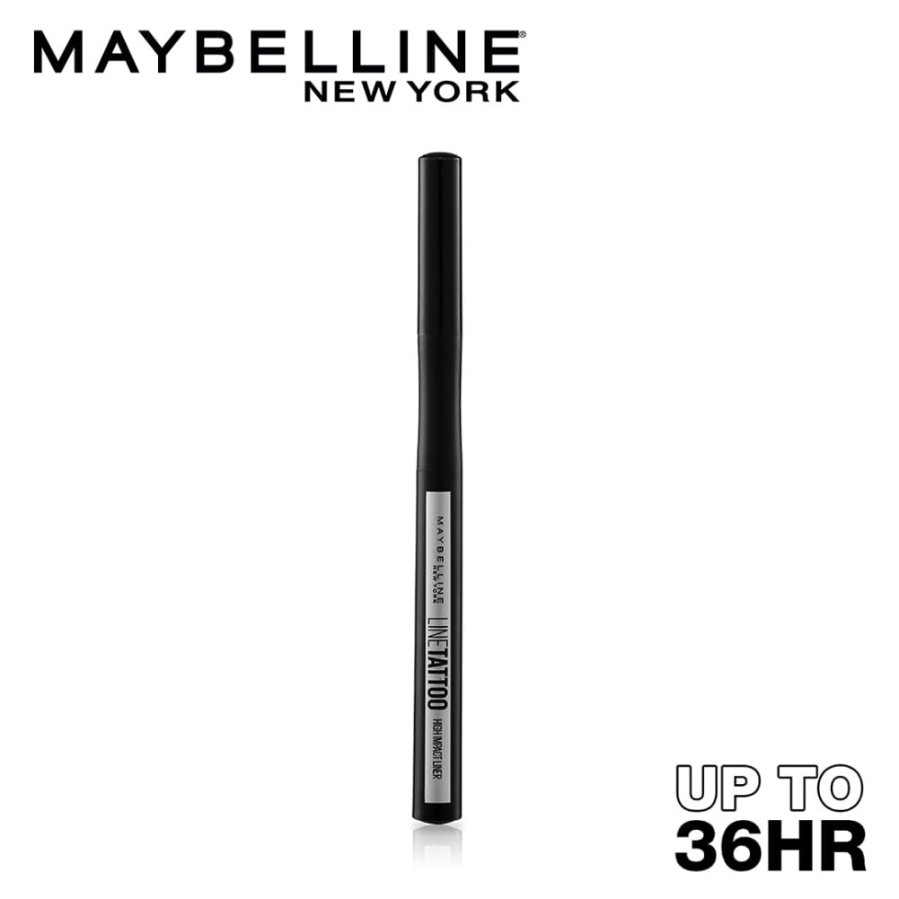 Maybelline New York Eyeliner, Intense Eyeliner, Black & Maybelline New York Matte Lipstick, Intense Colour, Keeps Lips Moisturised, 660 Touch of Spice, Color Sensational Creamy Matte Lipstick, 3.9g