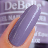 DeBelle Gel Nail Polish Viola Dew (Dark Lilac Nail Paint)|Non UV - Gel Finish |Chip Resistant | Seaweed Enriched Formula| Long Lasting|Cruelty and Toxic Free| 8ml