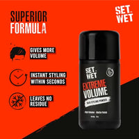 Set Wet Extreme Volume Hairstyling Powder 10g |12 Hour Strong Hold & Matte Finish |Hair Volumizing Powder Wax