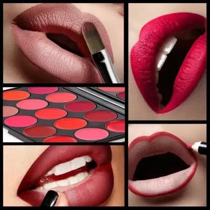 Huda Girl 15 CLR Lip Palette - Pink, Red, Nude & Brown Shades- Waterproof Lipstick Pallete - Smooth Finish MATTE LIPSTICK WOMEN AND GIRLS Travel Friendly Lipstick