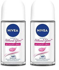 NIVEA Natural Glow Smooth Skin Deodorant Roll On for Women, 50ml (originally Whitening Smooth Skin) (Pack of 2)