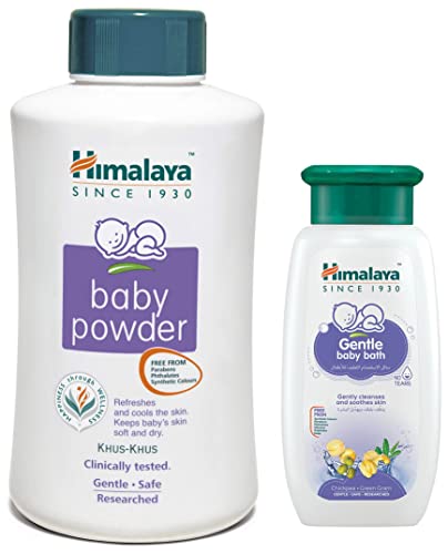 Himalaya Baby Powder, 700g and Gentle Bath (400ml) Combo