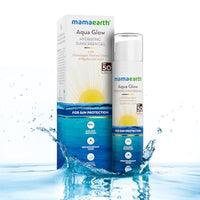 Mamaearth Aqua Glow Hydrating Sunscreen Gel with Himalayan Thermal Water and Hyaluronic Acid | Shields from UVA & UVB Rays | Blue Light Protection | For All Skin Types | For Men & Women | 50g