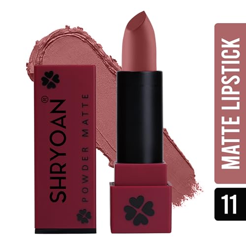 Shryoan Powder Matte Lipstick with Moisturizing and Hydrating Formula | For Every Day Use (3.2g) (Shade-11, Shade-11)