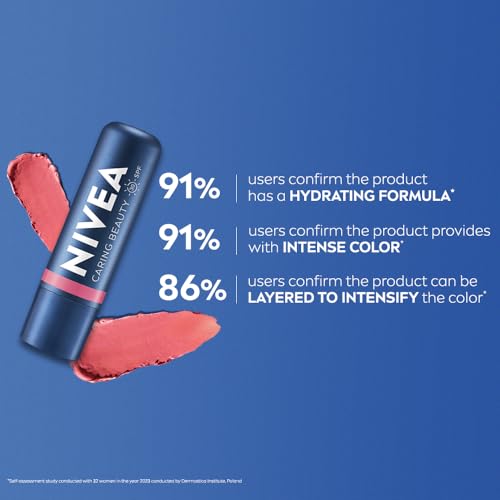 NIVEA Lip Caring Beauty Rose Lip Balm | Lip & Cheek Tint with SPF 30