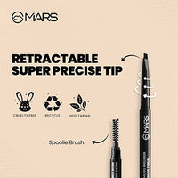 MARS Brow Pencil, Matte Liner Black, Brown