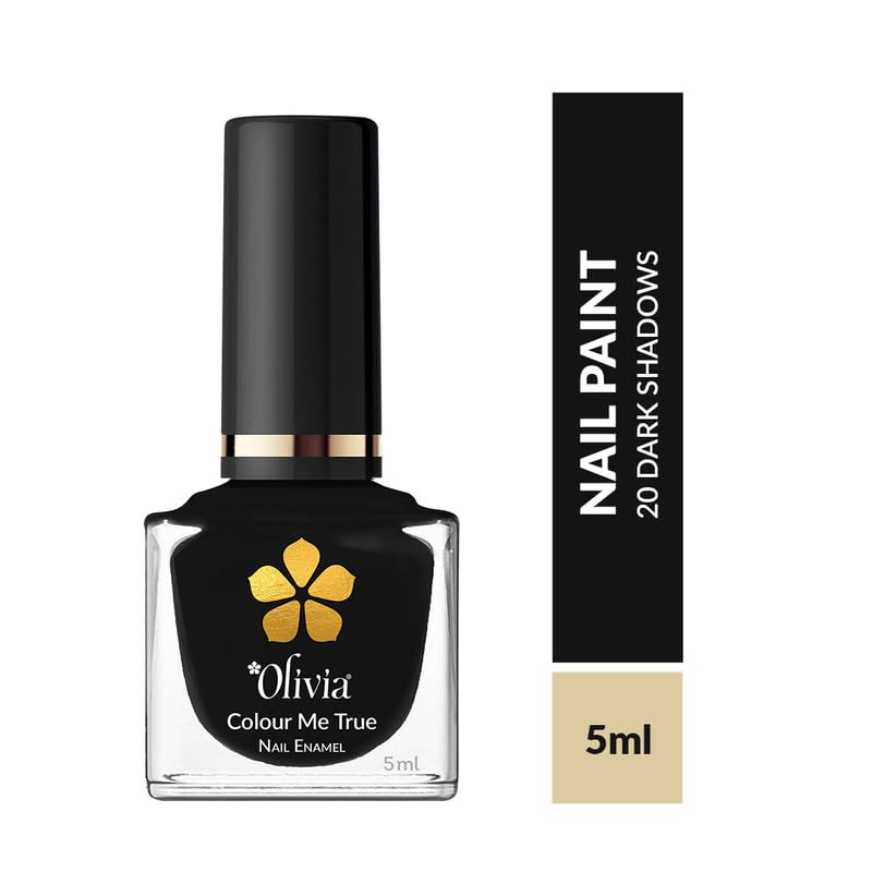 Olivia Nail Paint for Glossy Finish - 5ml (20 Dark Shadow)