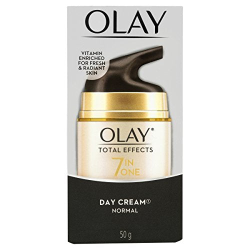 Olay Total Effects Anti Ageing Skin Cream (Moisturizer)| Fights 7 Signs of Ageing | With Niacinamide and Green Tea Extracts | Normal, Oily, Dry, Combination Skin | 50g (Day Cream Normal)