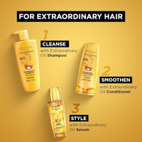 L'Oreal Paris Extraordinary Oil 3 -step Nourishing kit - Shampoo For Dry & Dull Hair (340ml) + Conditioner (180ml) + Hair Serum (100ml)