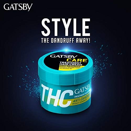 Gatsby Treatment Hair Cream for Normal Hair- Anti Dandruff, Contains Conditioning Agents, Vitamin E & Pro Vitamin B5, Non Sticky, Non Greasy, Fresh Spicy Citrus Fragrance, 250 gm