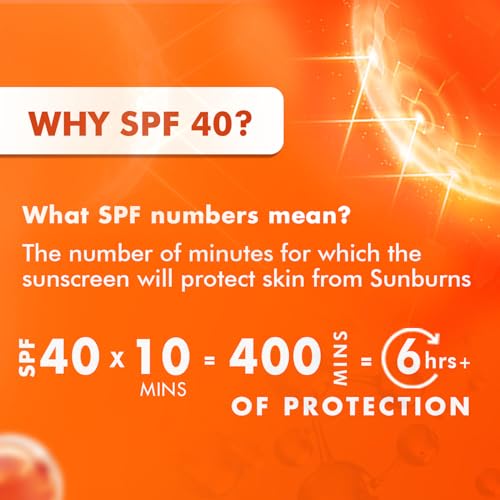 Nature's Essence Professional Hydra Boost Gel Sunscreen SPF 40 PA+++ Infused with Vitamin C & 4D Hyaluronic Acid for Oily & Acne Prone Skin, hydrating UV A, UV B & Blue Light Protection 80gm.