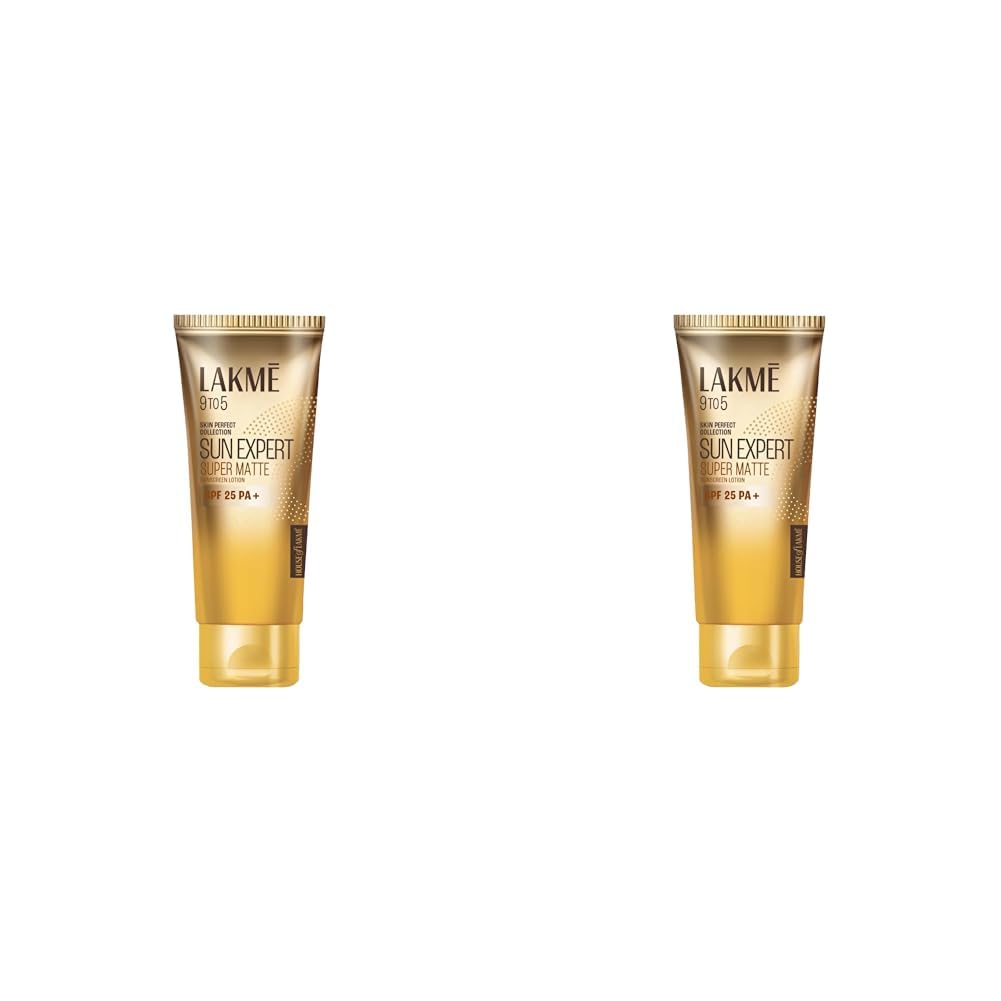 Lakmé Sun Expert Spf 25 Pa++ Super Matte Lotion Sunscreen, Lightweight, Non Sticky,100Ml - All Skin Type (Pack of 2)