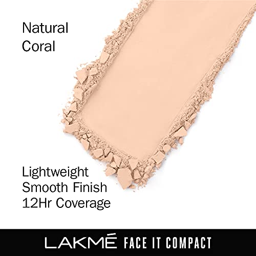 Lakme Nourishing,Smoothening Face It Compact, Coral, 9 G