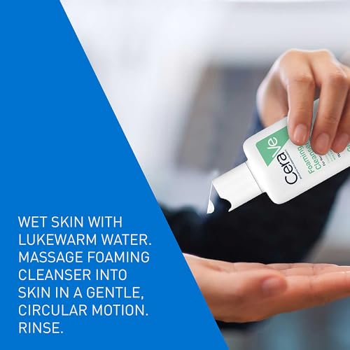 CeraVe Foaming Cleanser For Normal To Oily Skin (88ml) - Dermatologist-Developed Facewash | Non-Comedogenic And Fragrance-Free Cleansers For Acne-Prone Skin