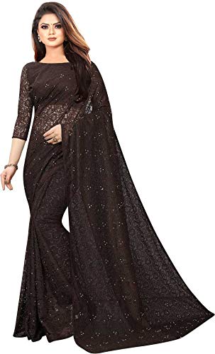 Avantika Fashion Women's  Jacquard Russell Net Saree With blouse piece