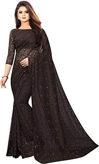 Avantika Fashion Women's  Jacquard Russell Net Saree With blouse piece