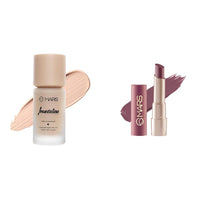 MARS High Coverage Liquid Matte Foundation | Blemish Free & Blendable Foundation For Makeup (40Ml) (Shade-02), All Creamy Matte Long Lasting Lipstick for Women (3.2 gm) (17-Sultry Samba)