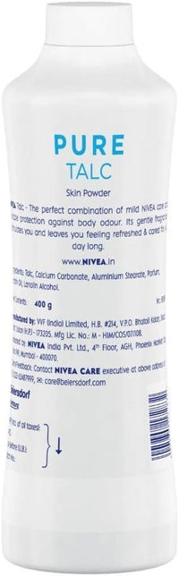 NIVEA Pure Talc, 400g, Mild fragrance powder