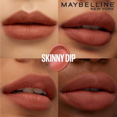 Maybelline New York Super Stay Teddy Tint - Lip and Cheek Color, Skinny Dip, 5ml | Teddy Soft Matte up to 12Hr | Multi Use | Comfortable Long wear formula |Buildable |Natural flushed look in one swipe