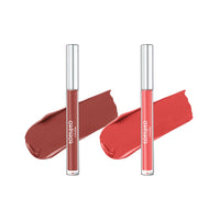 FLiCKA Tomato Liquid Matte Lipstick Transfer Proof, Smudge Proof, Non-Sticky, Creamy Lightweight Shade 2 & Shade 7 Combo