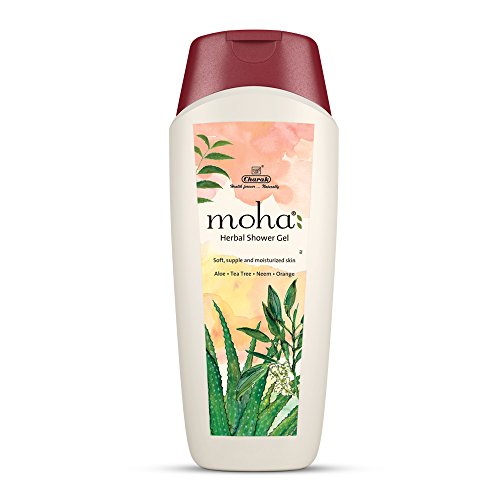 Moha: Herbal Shower Gel | Soft Supple and Moisturised Skin with Aloe, Tea Tree, Neem and Orange | Herbal Body Wash Gel (200ml) Pack of 1