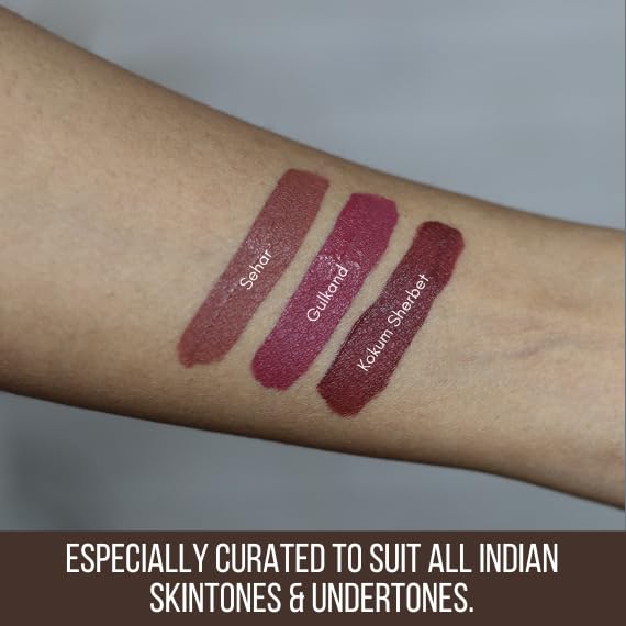 MyHues Comfort Matte Liquid Lipstick Muted Berry Pink (Gulkand) 5ml, Non-Drying Matte Finish | Transferproof Lipstick