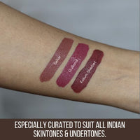 MyHues Comfort Matte Liquid Lipstick Warm Rust Brown (Sehar) - 5ml, Non-Drying Matte Finish | Transferproof Lipstick