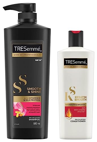 Tresemme Keratin Smooth Conditioner, 190Ml And Smooth And Shine Shampoo, 580Ml