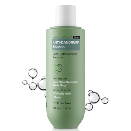 Bare AnatomyEXPERT Anti-Dandruff Shampoo | Targets Oily Scalp and Sheds Dry Flakes 250ml + Advanced Hair Growth Serum | 3% Redensyl + 4% Anagain + 3% Baicapil + 1% Capilia Longa, Rosemary,Biotin 30ml