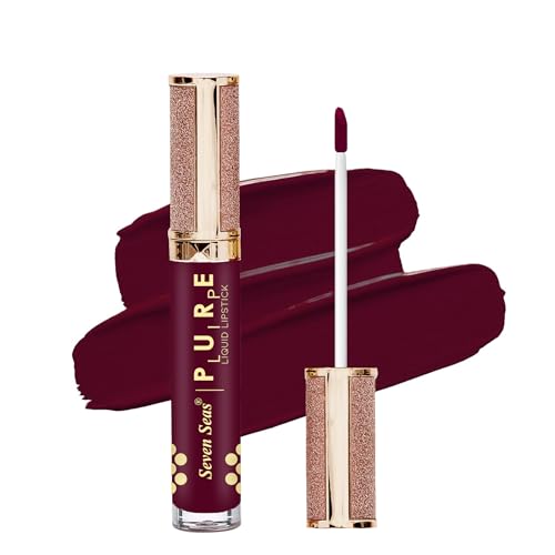 Seven Seas Pure Liquid Lipstick, Matte Finish, Purple (Nightshadz, 7ml)