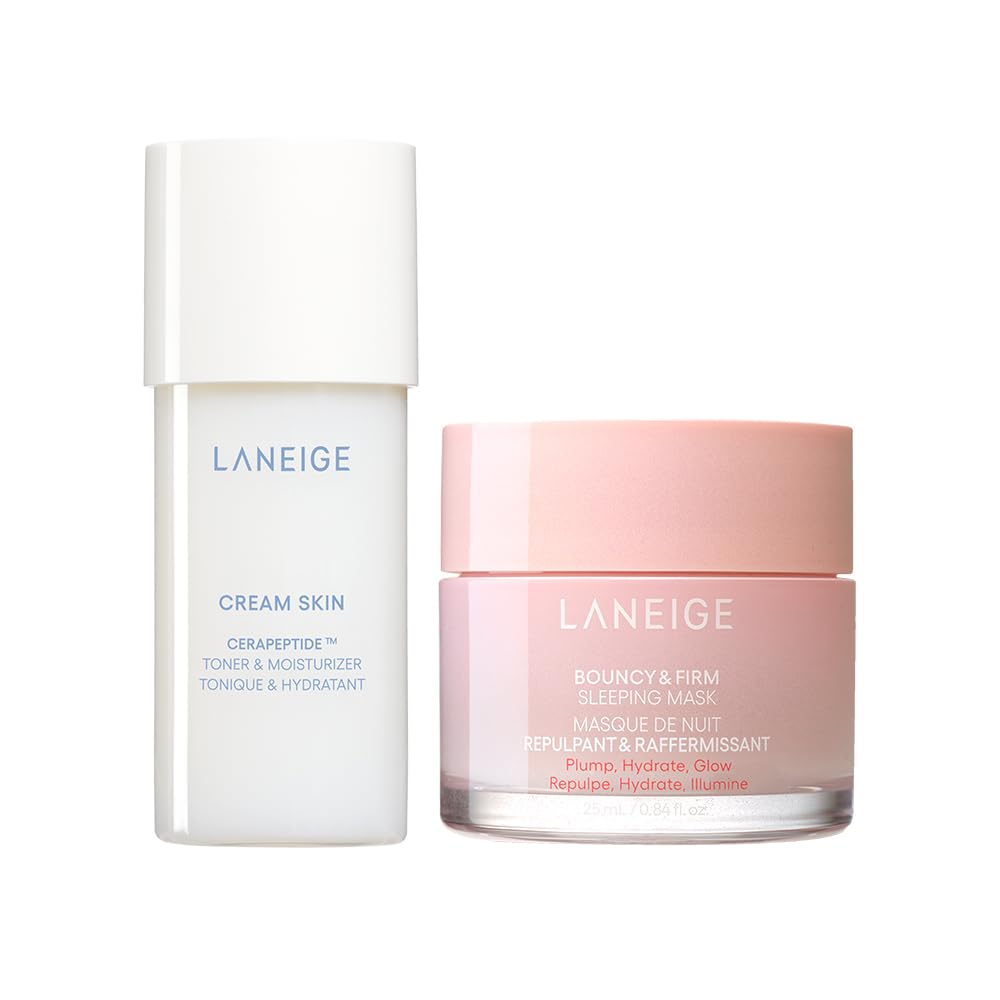 Laneige Combo of 2 including Cream Skin Toner Moisturiser (50ml) and Bouncy&Firm Face Sleeping Mask (25ml)