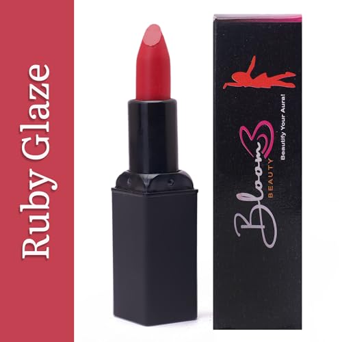 Bloom Beauty Bullet Lipstick Creamy Matte Finish Hydrating & Long-Lasting,Ruby Glaze