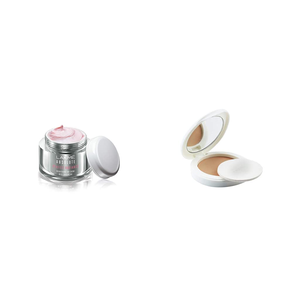 Lakmé Perfect Radiance Fairness Day Creme 50 g & Lakmé Perfect Radiance Compact, Golden Medium 03, 8g