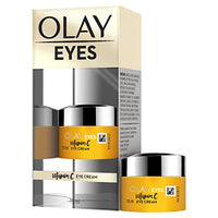 olay eye cream | Reduces Dark Circle, Wrinkles and Puffiness | With Peptides and Niacinamide | Normal, Oily, Dry & Combination Skin l Paraben & Sulphate free | 15ml (Vitamin c)