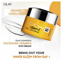 olay eye cream | Reduces Dark Circle, Wrinkles and Puffiness | With Peptides and Niacinamide | Normal, Oily, Dry & Combination Skin l Paraben & Sulphate free | 15ml (Vitamin c)