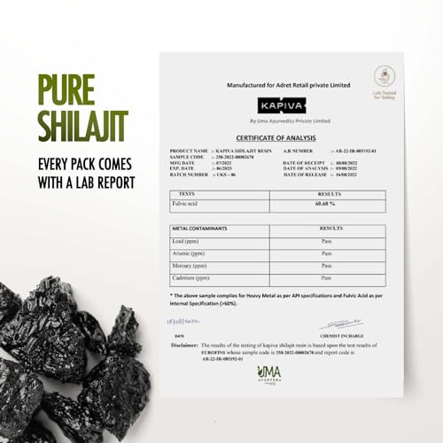Kapiva Original Himalayan Shilajit/Shilajeet Resin 20g | 250mg/Serving | For Energy, Endurance & Vitality | 80 Servings | 100% Ayurvedic