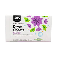 365 Dryer Sheets Fabric Softener Lavender, 80 Count