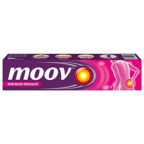 Moov Fast Pain Relief Cream - 30g | Suitable for Back Pain, Muscle Pain, Joint Pain, Knee Pain | 100% Ayurvedic Formula | Suitable for Sports & Gym related injuries