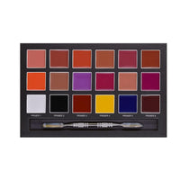 SHOPAAREL Shiny Makeup Palette With Stainless Steel Round Shape Spatula (Multi-Color), (1 count)