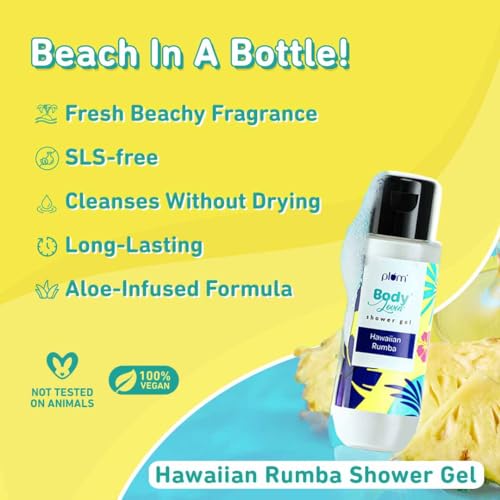 Plum Unisex Head To Toe Travel Kit | Hawaiian Rumba Shower Gel | Coconut Milk & Peptides Shampoo | Vanilla Caramello Body Lotion | Travel Friendly Personal Care Set