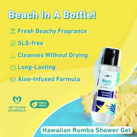 Plum Unisex Head To Toe Travel Kit | Hawaiian Rumba Shower Gel | Coconut Milk & Peptides Shampoo | Vanilla Caramello Body Lotion | Travel Friendly Personal Care Set