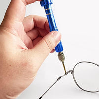 5 - in - 1 Multifunctional Small Screwdriver, PTSLKHN S2 Steel Magnetic Screwdriver Kit for Eyeglass, Sunglasses, Electronics, Cellphone, Jewelry and More