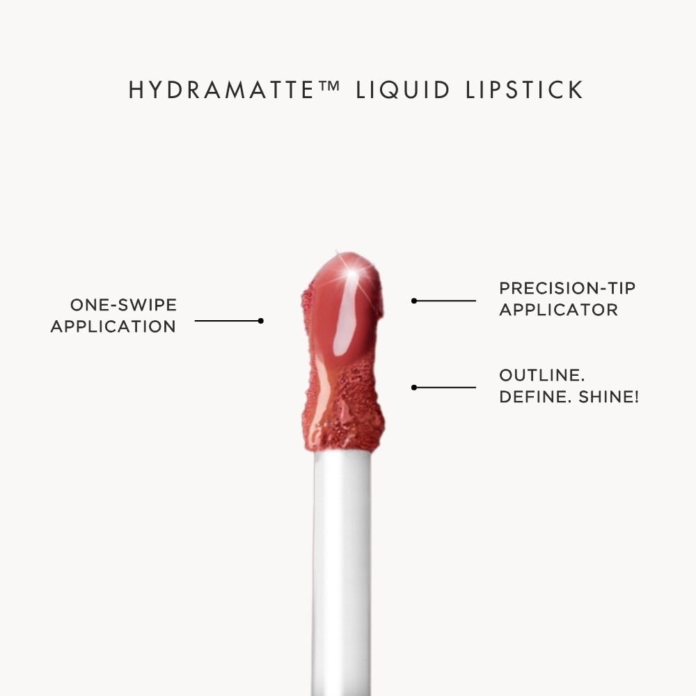 HYUE HydraMatte™ Liquid Lipstick | 2.2ml | Ra Ra Red Soft-Matte Long-Wear | Intense Color | With Jojoba, Almond & Gooseberry Extracts | Travel-Friendly | Precision Tip | 12 Bold Shades