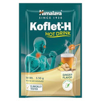 Himalaya Koflet-H Hot Drink | Ginger Flavor | Pack of 10 Sachets | Relief from Cough and Cold Symptoms | Contains Honey | Has Goodness of Herbs