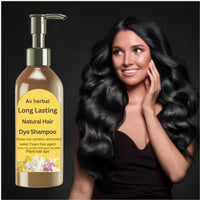 AV Herbal International Hair Dye Shampoo | Natural Black Hair Color | 3-in-1 Color, Cleanse & Nourish | 300ml